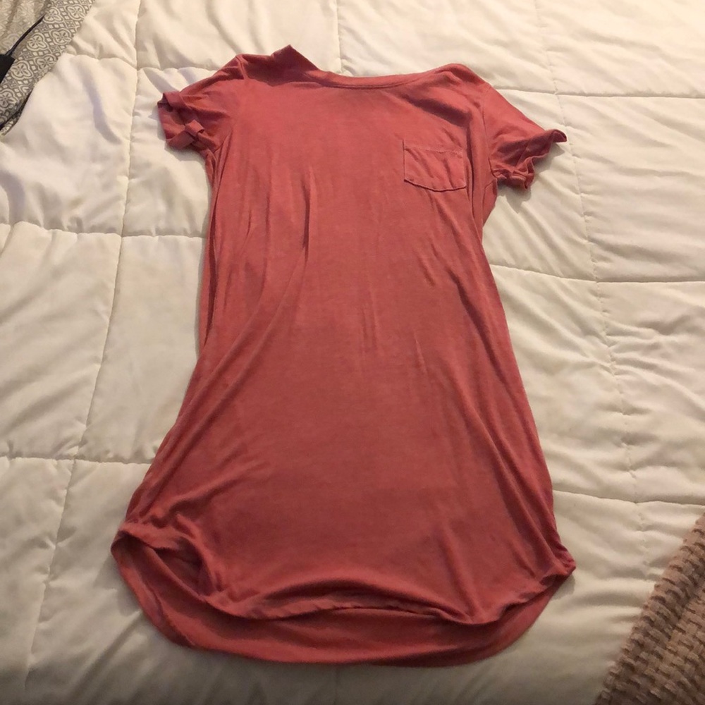 Salmon T-shirt dress